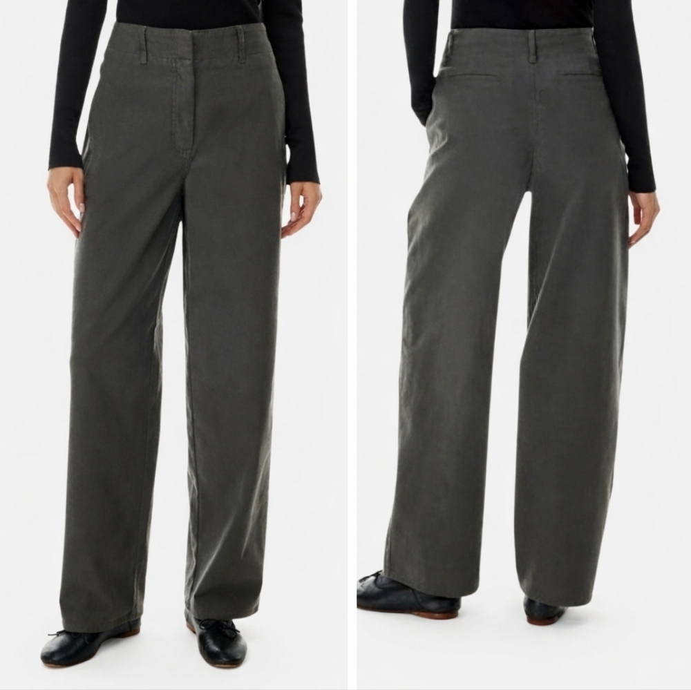 Aritzia Wilfred Free Ascendant Pants Grey High Rise Utility Pants 8